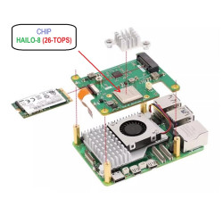 KIT-6F(512)  Raspberry Pi 5 (16GB RAM) KIT HAILO-8 (26-TOPS) with SSD NVME 512GB - Complete Set